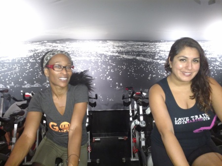Me and @urbanmilan at the Cyclecast class.
